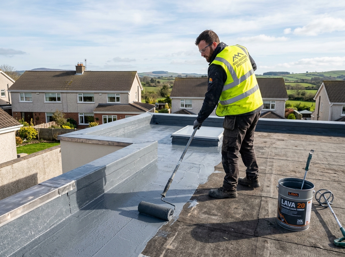 LAVA 20 liquid rubber flat roof coating - Elevate Roofing