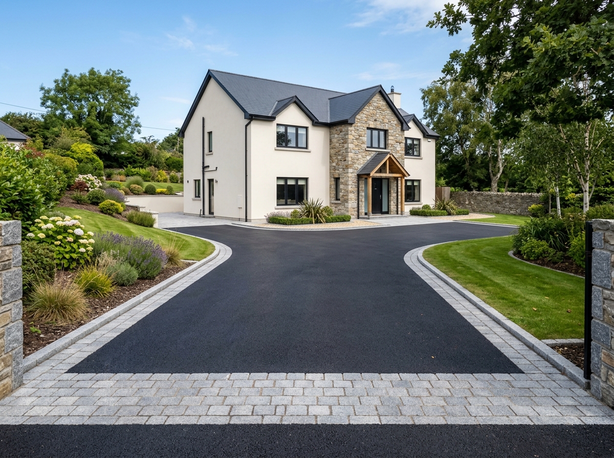 Tarmac and block paving driveway installation